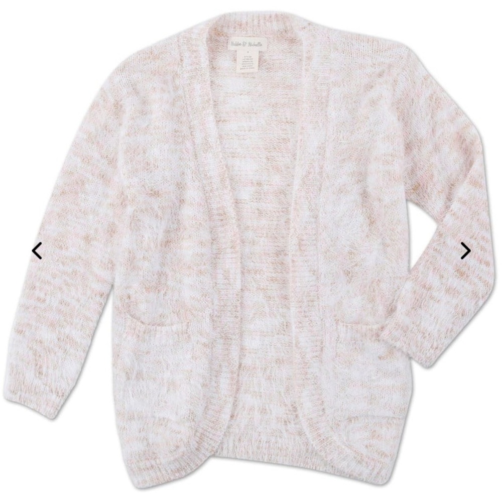 Little Girls Fuzzy Plush Open Cardigan